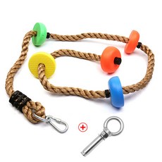 실내 밧줄 레크리에이션 야외 매달리기 운동 로프, 1개, 컬러 소형 접시 등반확장 나사후크