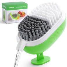 Lumkew 야채 브러시 스크러버 배수 가능 감자 버섯 foodss 채소 과일 세척 스크럽 클리너 화이트 1개 249369, Green