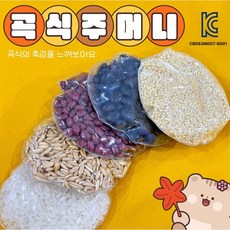 완제품교구 (곡식주머니 6종) 어린이집 유치원 곡식관찰 감각탐색교구 촉감교구 평가인증 환경구성, 1개