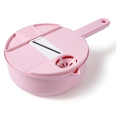 多功能小麥秸稈刨絲器 家用廚房切菜神器 切絲、切片、磨泥多用, 粉色, 1個