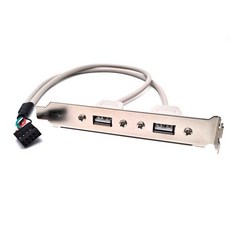 조이쿨 USB2.0 2포트 확장 브라켓 30cm/USB2.0 외부 2포트 생성/메인보드 내장 USB2.0 9핀 포트 연결 사용, JC550