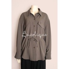 비꼴리끄 셔츠카라 뒷주름 사파리형 자켓 488479