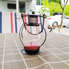 차박 야외 캠핑 티라이트 홀더 램프 랜턴 촛대 블랙 인테리어