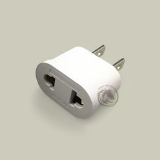 馬克水族 圓扁兩用轉換插頭 歐規轉美規插座轉接頭 10A 250V, 1個, 1入