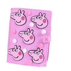 學生手作DIY不織布手帳本材料包, 小豬佩奇手賬本, 1個, 1個