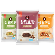 삼립호빵 3봉 단팥야채피자혼합 미니찐빵 저녁메뉴, 1세트
