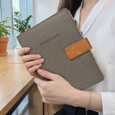 비오파파 6공 만년 업무용 A5 가죽 바인더 다이어리, 1개, 카키