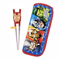 漫威英雄兒童學習筷套裝組 (鋼製筷+收納夾), 1, 1套