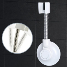 샤워기 헤드 거치대 무타공 흡착식 욕실 흡착 샤워기 걸이 다용도 플라스틱 벽걸이 부착 용품 강력