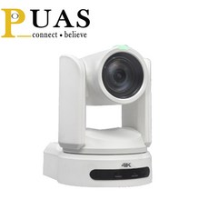 푸아스 PUAS 12G-SDI 4K UHD800 12x 방송용 12배줌 전문가 PTZ 카메라, 화이트