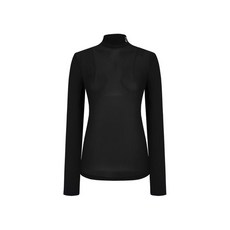 루이까스텔 여성 메쉬 몸판 하이브리드 쿨 터틀넥 티셔츠 (냉감) 7FDTS310B 블랙