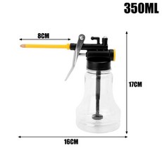오일 장비 투명 고압 펌프 오일러 윤활 캔 플라스틱 기계 포트 확장 호스, 1개, 1. 350ml