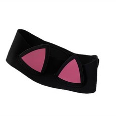 고양이 캐릭터 다이빙 모자 헤드기어 보온 자외선 차단 서핑 페이스키니 다이빙 헤어밴드 다이빙 장비 귀여운 머리디 프리 다이빙 스노쿨링, 핑크 고양이 헤어밴드