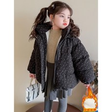 女童冬季加絨保暖棉襖外套
