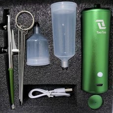噴槍 噴筆 模型噴槍 電動噴漆筆 美甲噴槍 便攜式USB充電型 0.2mm噴嘴輕量型, 1個, 升級款-送20cc+40cc噴壺+清洗套