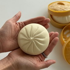 만두 주물럭 놀이 말랑이 스퀴시 스트레스볼 촉감 찐득 만두볼 스트레스해소 인형, 1개, 110g, 화이트