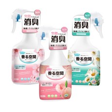 KOJIMA GLOBAL 香る空間 環境消臭スプレー 寵物除臭劑 400ML 櫻花/水蜜桃/洋甘菊香 天然植物由来, 1個