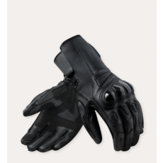 摩托車手套，透氣皮革，關節防護，耐磨掌心，舒適安全, 黑色