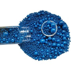 컵케이크 쿠키 팝 스프링클 베이킹 식용 장식 로얄 블루 슈가 펄 캔디 120G/ 4.23온스 케이크 토퍼 결혼 파티 발렌타인 할로윈 크리스마스 용품, Royal Blue, 120g, 1개