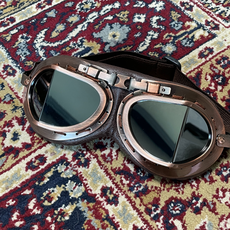 빈티지 스타일 레트로 오토바이 방풍 고글, 1개, 실버