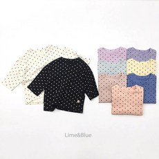 라임앤블루 아기 유아동 주니어 어텀 도트 베스트 실내복 (돌전후-11세/맘 대디 사이즈)