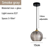 북유럽 줄무늬 유리 샹들리에 부엌 섬 펜던트 다이닝 룸 침대 옆 홈 장식 벽걸이 걸이형 천장, [00] SG - 15cm, [00] 차가운 흰색