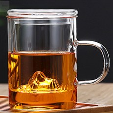 올샵 포트리 내열유리 500ml 차거름망머그컵