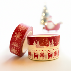 잇츠K 크리스마스 마스킹 테이프 (3종 4세트), 1개, 다크레드
