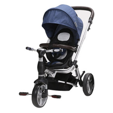 베베프람 멀티 트라이크 유모차 세발자전거, 네이비, 1개