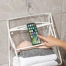 이루하루 방수 가방 옷걸이형 목욕가방, 소 화이트