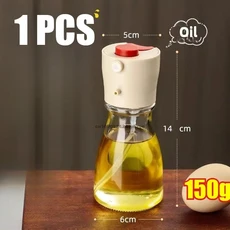 유리 오일 스프레이 병 간장 식초 디스펜서 및 붓기 기능을 위한 미니 조미료 식품 등급으로 제작됨, 02 1PCS-150g