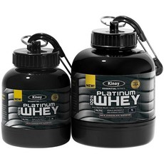 Kinoy 단백질 파우더 및 보충제 키체인 - 내구성 있는 키 체인이 있는 단백질 파우더 용기 체육관 운동 피트니스 및 여행용 휴대용 용기 (빅 &