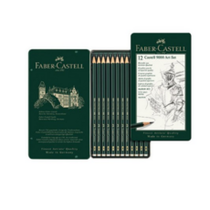 파버카스텔 카스텔 9000 연필 아트 세트 12p 119065, 8B, 7B, 6B, 5B, 4B, 3B, 2B, B, HB, F, H, 2H, 1세트