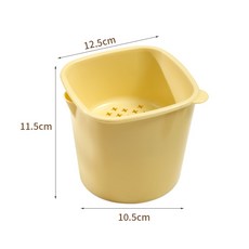 DFMEI 多功能瀝水籃 廚房桌面兩用垃圾桶, 1個, 黃色:如圖