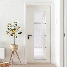 (2mm) 아크릴 거울 스티커 인테리어 벽 장식 직사각형 4 개, 25x30cm