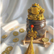 맘스크 황금 두꺼비 미니 항아리 셋트 현관 소금단지, 1개