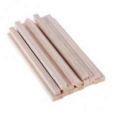 shangren 2x 정사각형 나무 은못 봉 미완성 견목 정사각형 은못 스틱 공예품 DIY 프로젝트(발사 목재 선택할 수 있는