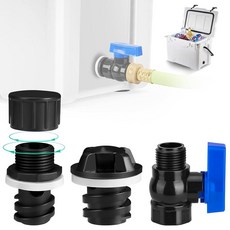 WADEO Cooler Drain Plug Hose Connection Replacement Drain Plug with PVC Garden Hose Shut Off Valv, WADEO Cooler Drain Plug Hose C