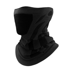 登山跑步騎行面罩防風防寒保暖圍脖戶外運動速乾透氣脖套男女冬季, 黑色掛耳款, 1個