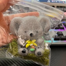 亮燈貓爪捏捏樂 解壓玩具 超軟泥感食玩 減壓玩具, 灰色考拉【pvc袋】, 1個