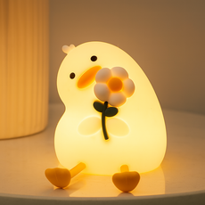 히즈엔 말랑 오리 실리콘 무드등 수유등 취침등 수면등 화이트 1P