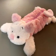 귀여운 파스텔 동키 피그 인형 필통, 꿀꿀이, 1개