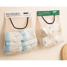 벽걸이 주방 비닐봉투 수납걸이 2P 재활용걸이, 1개, 그린1P+베이지1P