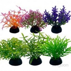 어항 수초 6종 어항꾸미기 수족관 인공수초, 그린A
