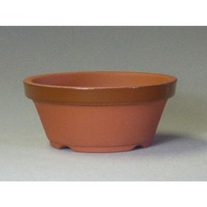 小樹安每 日本素燒盆(淺8號) 透氣素燒盆栽 簡約日式花盆, 1個