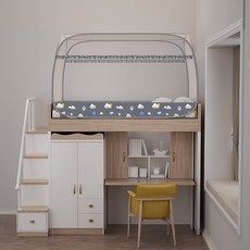 約翰家庭百貨 免安裝上下鋪方頂蚊帳 360度防蚊 學生宿舍蚊帳 摺疊蚊帳, 氣球