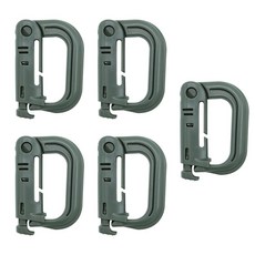 10 1개 야외용 몰리 키체인 플라스틱 패스너 가방 ITW 버클 D형 카라비너 클립 스냅 타입, OD 5pcs