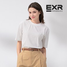 EXR 여성 베이직 코튼 반팔 티셔츠