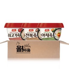 동원 양반죽 3종 기획세트 12호 (쇠고기죽+야채죽+전복죽), 1세트