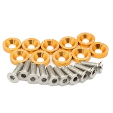 10Pcs 전기 스쿠터 Eagel 부품 나사 Dualtron 볼트 Zero 핸들 와셔 패스너 M6 Thunder, gold